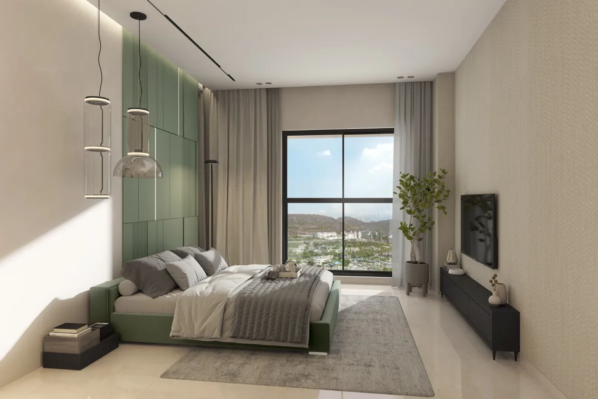 Expansive Living & Dining Salon